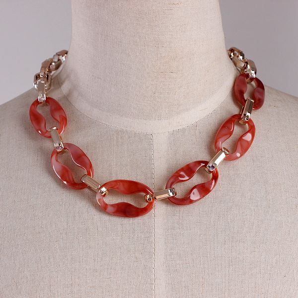 acrylic accessories chains necklaces fashion punk resin chunky flat piece material clavicle chain exaggerated retro simple temperament short, Silver
acrylic accessories chains necklaces fashion punk resin chunky flat piece material clavicle chain exaggerated retro simple temperament short, Silver