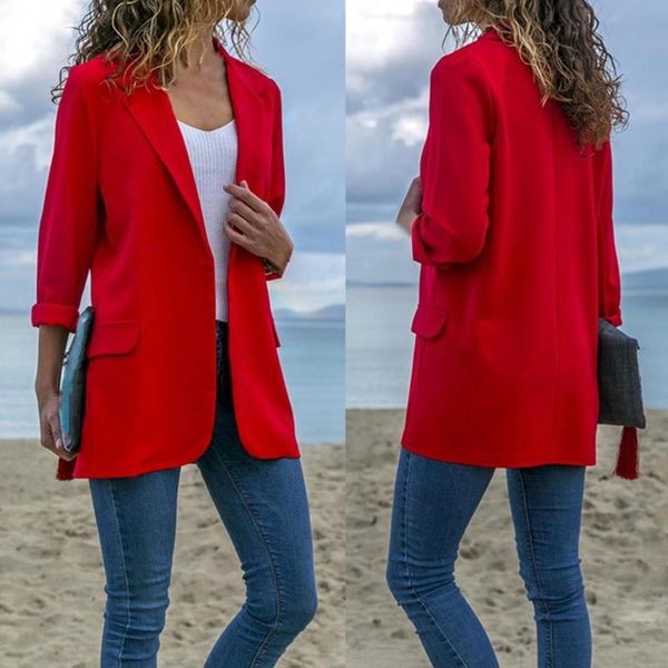 women's suits & blazers women blazer long sleeve double breasted suit coat solid color office jacket outerwear for business, White;black
women's suits & blazers women blazer long sleeve double breasted suit coat solid color office jacket outerwear for business, White;black
