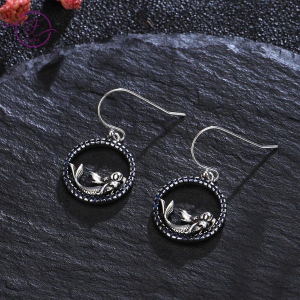 dangle & chandelier 925 sterling silver round drop earrings inlaid blue zircon mermaid for women accessories gift style fine jewelry
dangle & chandelier 925 sterling silver round drop earrings inlaid blue zircon mermaid for women accessories gift style fine jewelry