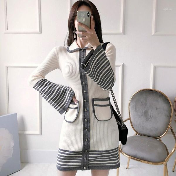 winter korea slim knitted striped flare long sleeve sweater bodycon mini single breasted knitting dresses casual, Black;gray
winter korea slim knitted striped flare long sleeve sweater bodycon mini single breasted knitting dresses casual, Black;gray