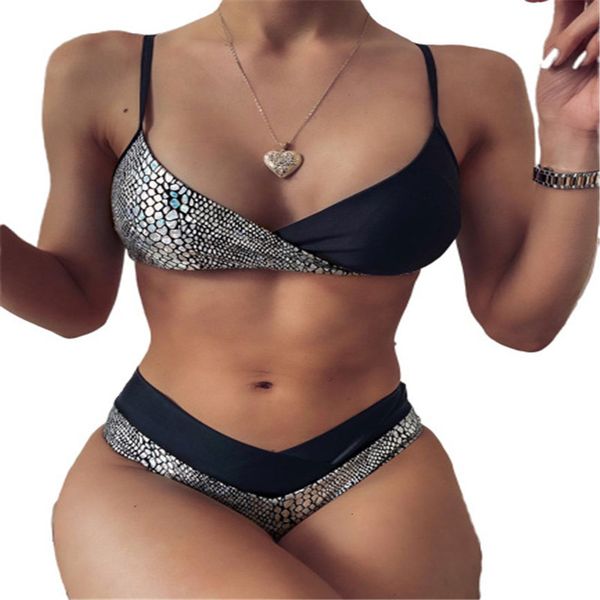 women's swimwear bikinis 2 piece set women shiny bandage swimsuit split female patchwork brazilian bathing suit vest biquini 7 tbot, White;black
women's swimwear bikinis 2 piece set women shiny bandage swimsuit split female patchwork brazilian bathing suit vest biquini 7 tbot, White;black