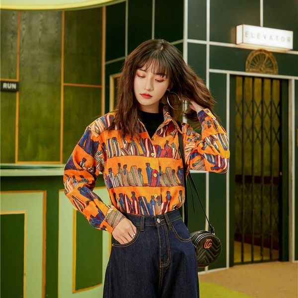 fashion autumn winter casual shirts for women patchwork turn-down collar long sleeve corduroy ladies y585 women's blouses &, White
fashion autumn winter casual shirts for women patchwork turn-down collar long sleeve corduroy ladies y585 women's blouses &, White