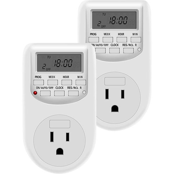smart power plugs 2 pcs timer outlet 24 hours indoor plug-in and programmable lamp light for electrical outlets us plug
smart power plugs 2 pcs timer outlet 24 hours indoor plug-in and programmable lamp light for electrical outlets us plug