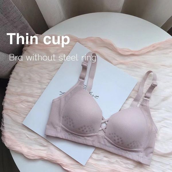 bras women's rimless underwear breathable hole cups gather thin section comfortable sweat-absorbent upper chest abc cup bra, Red;black
bras women's rimless underwear breathable hole cups gather thin section comfortable sweat-absorbent upper chest abc cup bra, Red;black