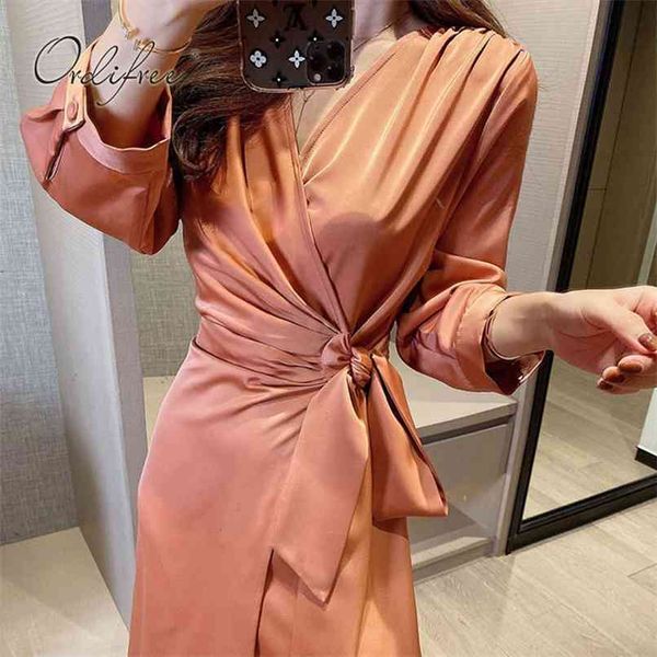 summer elegant women satin dress long sleeve belted silk tunic party 210513, Black;gray
summer elegant women satin dress long sleeve belted silk tunic party 210513, Black;gray