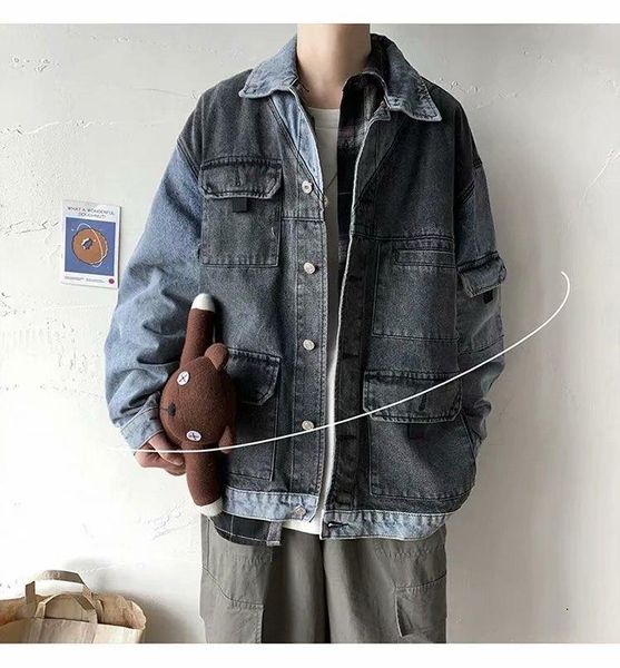 men's jackets harajuku lapel coat men's european and american youth spring autumn trend korean lazy deinm jacket for men fashion br, Black;brown
men's jackets harajuku lapel coat men's european and american youth spring autumn trend korean lazy deinm jacket for men fashion br, Black;brown