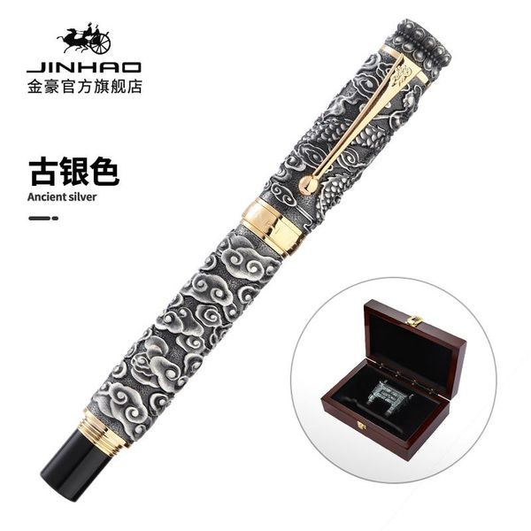 gel pens jinhao limited edition luxury unique dragon gray rollerball pen 0.5mm nib carving embossing office school stationery
gel pens jinhao limited edition luxury unique dragon gray rollerball pen 0.5mm nib carving embossing office school stationery