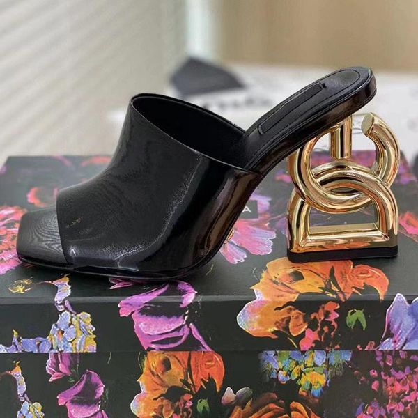 sandals s 11 color designer patent leather mules peep toe woman high heels fashion runway dress shoes, Black
sandals s 11 color designer patent leather mules peep toe woman high heels fashion runway dress shoes, Black