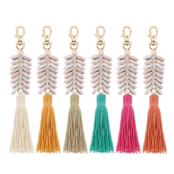 keychains 2021 marine shell conch tassel key chain, Silver 
keychains 2021 marine shell conch tassel key chain, Silver