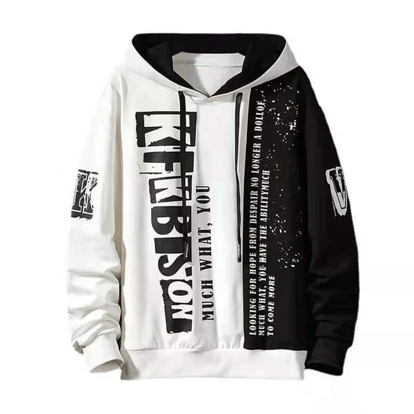 men's hoodies & sweatshirts the spring of 2021 youth leisure cool color matching set hooded long-sleeved fleece clothing, Black
men's hoodies & sweatshirts the spring of 2021 youth leisure cool color matching set hooded long-sleeved fleece clothing, Black