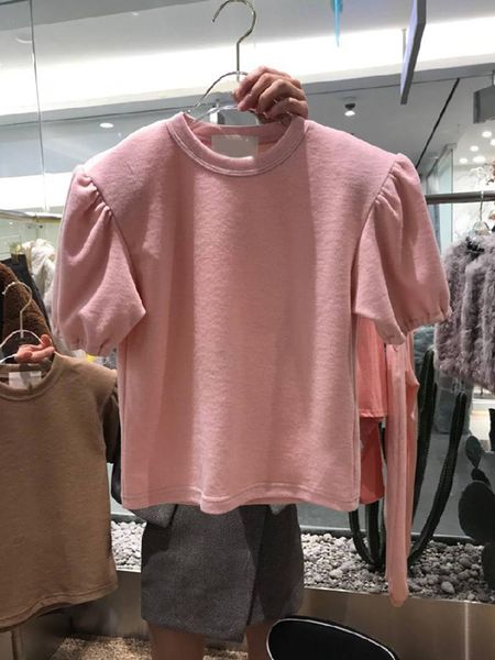 women's t-shirt 2021 spring and summer fashion temperament solid round neck bubble sleeve short, White
women's t-shirt 2021 spring and summer fashion temperament solid round neck bubble sleeve short, White