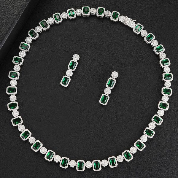 earrings & necklace missvikki luxury shinning green crystal women wedding naija bridal cubic zirconia dubai dress jewelry set, Silver
earrings & necklace missvikki luxury shinning green crystal women wedding naija bridal cubic zirconia dubai dress jewelry set, Silver