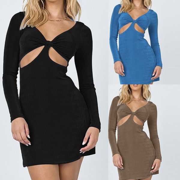 casual dresses fashion robe hollow out design ladies slim v-neck long sleeve women dress bag hip skirt, Black;gray
casual dresses fashion robe hollow out design ladies slim v-neck long sleeve women dress bag hip skirt, Black;gray