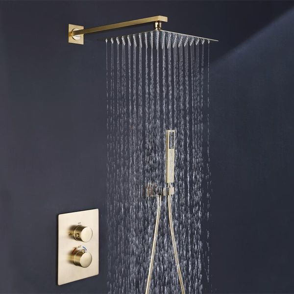 bathroom shower sets faucet set brushed gold concealed rainfall ceiling thermostatic mixer 10" head
bathroom shower sets faucet set brushed gold concealed rainfall ceiling thermostatic mixer 10" head