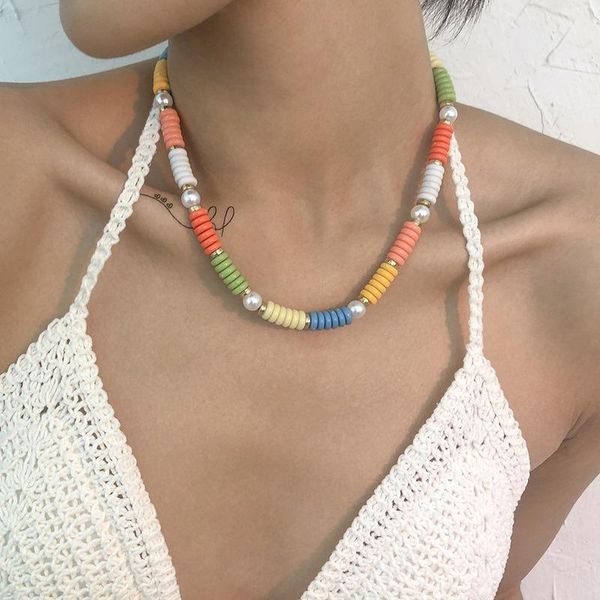 chokers retro bohemian jewelry resin pearl choker statement necklace for women 2021 multicolor chunky collar necklaces lady accessories, Golden;silver
chokers retro bohemian jewelry resin pearl choker statement necklace for women 2021 multicolor chunky collar necklaces lady accessories, Golden;silver