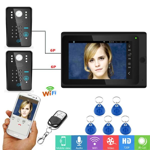 video door phones 7inch wired / wireless wifi rfid password phone doorbell intercom entry system with 2 x 1000tvl camera night vi
video door phones 7inch wired / wireless wifi rfid password phone doorbell intercom entry system with 2 x 1000tvl camera night vi