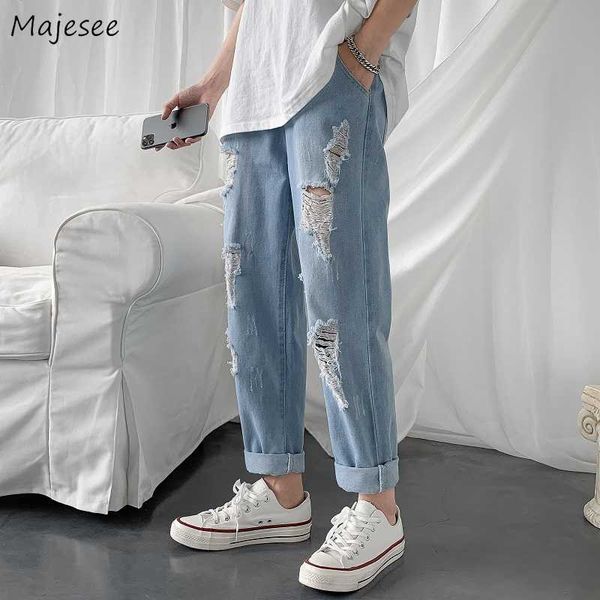 men jeans ribbed leisure holes chic ankle-length harajuku mens high street baggy plus size 5xl ulzzang ribbed drawstring vintage x0621, Blue
men jeans ribbed leisure holes chic ankle-length harajuku mens high street baggy plus size 5xl ulzzang ribbed drawstring vintage x0621, Blue
