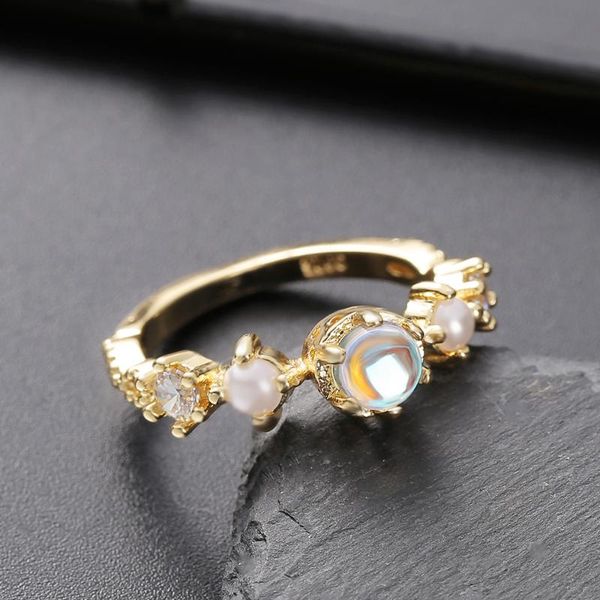 cluster rings boho female white crystal moonstone pearl ring cute gold color wedding for women luxury small round engagement, Golden;silver
cluster rings boho female white crystal moonstone pearl ring cute gold color wedding for women luxury small round engagement, Golden;silver