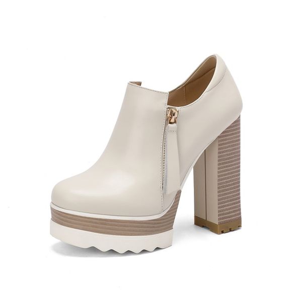 winter short boots women designer round toe block hight heel soft natural genuine leather party wedding fashion luxury platform lady warorwa, Black
winter short boots women designer round toe block hight heel soft natural genuine leather party wedding fashion luxury platform lady warorwa, Black