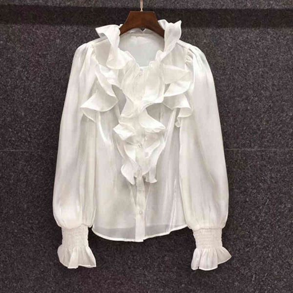 vgh black elegant shirts for women stand collar lantern long sleeve patchwork ruffles casual straight blouses female spring 210421, White
vgh black elegant shirts for women stand collar lantern long sleeve patchwork ruffles casual straight blouses female spring 210421, White