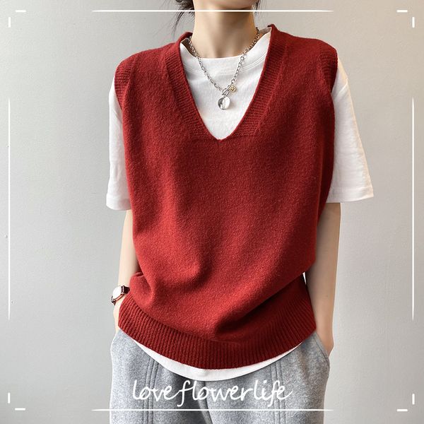 cozok knitted vest women's spring college style v-neck loose slouchy sleeveless cantilevered bx045 210521, White;black
cozok knitted vest women's spring college style v-neck loose slouchy sleeveless cantilevered bx045 210521, White;black