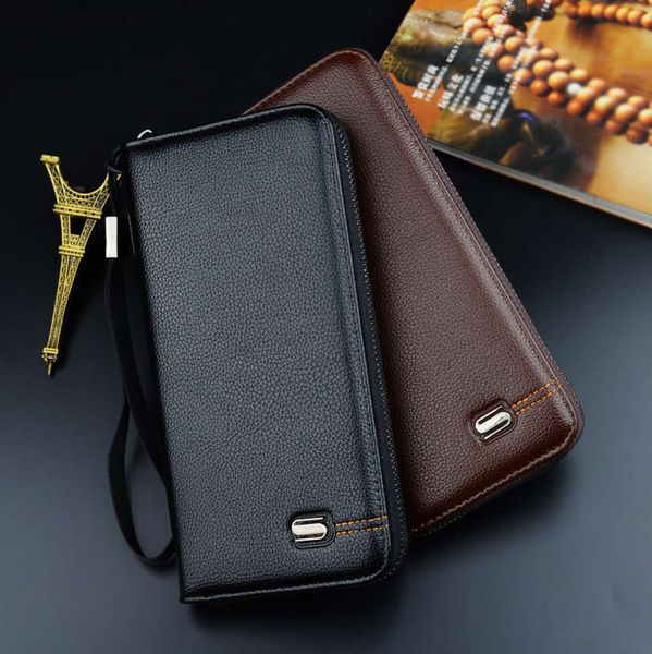 wallet men's long zipper handbag litchi pattern high capacity wallet busins 2flx, Red;black
wallet men's long zipper handbag litchi pattern high capacity wallet busins 2flx, Red;black