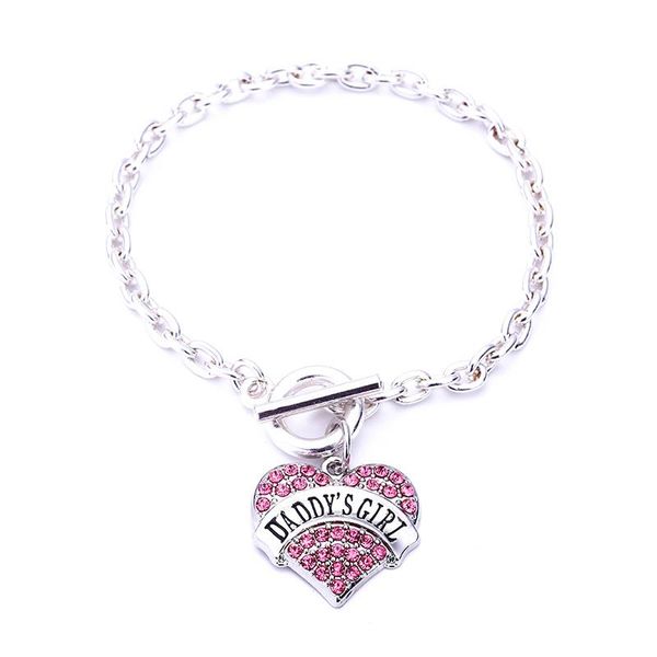 fashion rhodium plated with crystals daddy's girl heart charm bracelet link, chain, Black
fashion rhodium plated with crystals daddy's girl heart charm bracelet link, chain, Black