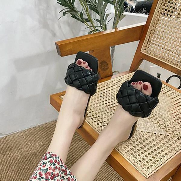 women's slippers weave pu leather sandals ladies summer shoes slides fashion leisure flat charm chic female beach, Black
women's slippers weave pu leather sandals ladies summer shoes slides fashion leisure flat charm chic female beach, Black