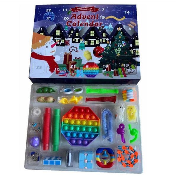 24 days fidget toy advent calendar 24pcs/set christmas countdown blind toy boxes children gifts party favor sea shipping ooa
24 days fidget toy advent calendar 24pcs/set christmas countdown blind toy boxes children gifts party favor sea shipping ooa