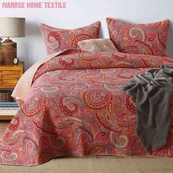 size quilt bohemian style red paisley 3pcs reversible luxury soft cotton quilted coverlet bedspread comforter set
size quilt bohemian style red paisley 3pcs reversible luxury soft cotton quilted coverlet bedspread comforter set