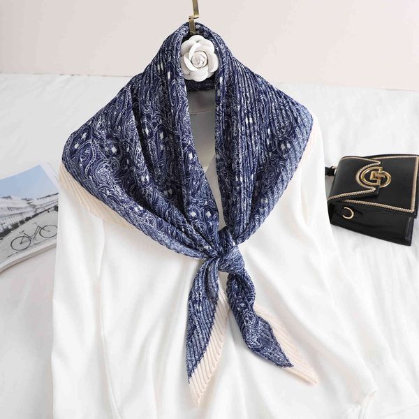 new wrinkled silk female totem printing fashion sunscreen stewardess four seasons available small square scarf shawl, Blue;gray
new wrinkled silk female totem printing fashion sunscreen stewardess four seasons available small square scarf shawl, Blue;gray