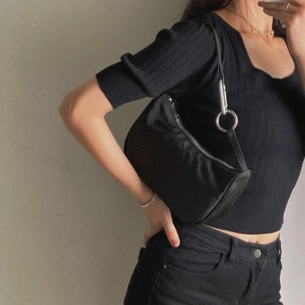 black casual women armpit shoulder bags fashion chain ladies nylon underarm bag retro cool girls baguette handbags clutch purse cross body
black casual women armpit shoulder bags fashion chain ladies nylon underarm bag retro cool girls baguette handbags clutch purse cross body