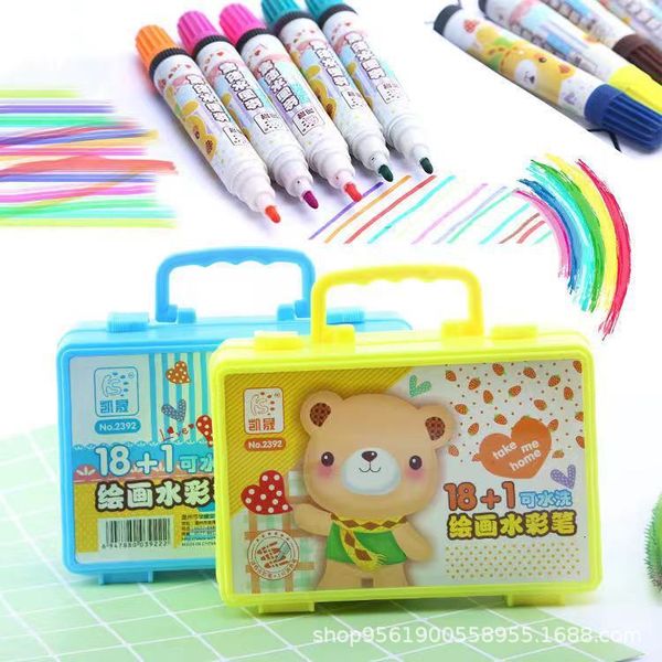 painting pens 2392-12 water pen box washable graffiti children's painting 24 36 color, Black;red
painting pens 2392-12 water pen box washable graffiti children's painting 24 36 color, Black;red