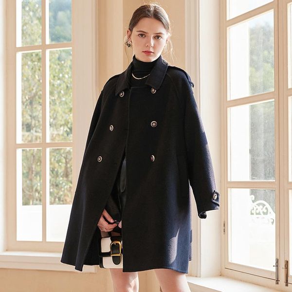women's wool & blends winter coat women 2021 black elegant cape double-breasted double-faced woolen quilted coats
women's wool & blends winter coat women 2021 black elegant cape double-breasted double-faced woolen quilted coats