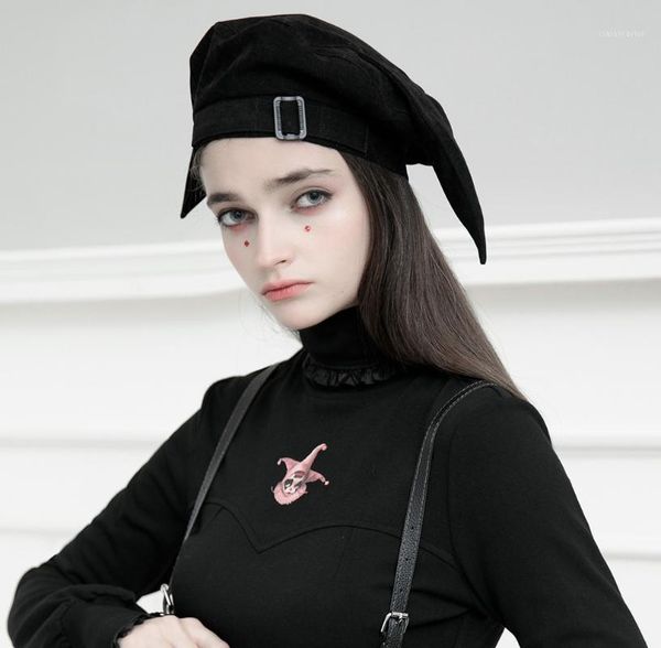 women's punk fashion cute ear shape warm twill woven velvet casual clown hat berets rave, Blue;gray
women's punk fashion cute ear shape warm twill woven velvet casual clown hat berets rave, Blue;gray