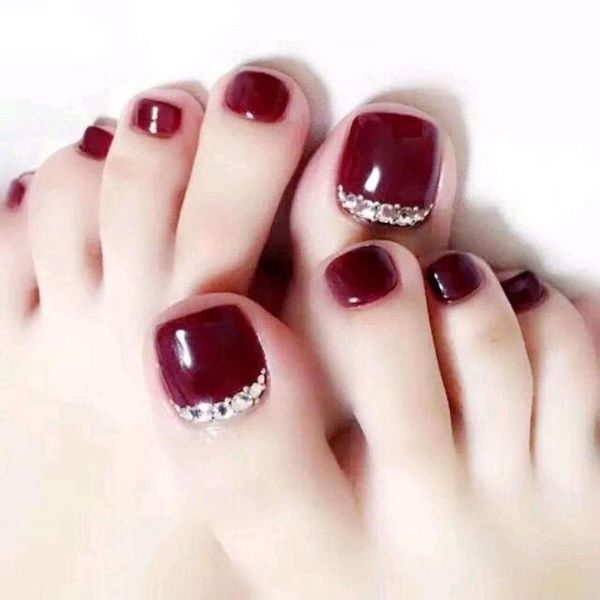 false nails 2021 ins latest -up wine-red diamond-encrusted manicure patch toenail waterproof removable fake artifical, Red;gold
false nails 2021 ins latest -up wine-red diamond-encrusted manicure patch toenail waterproof removable fake artifical, Red;gold