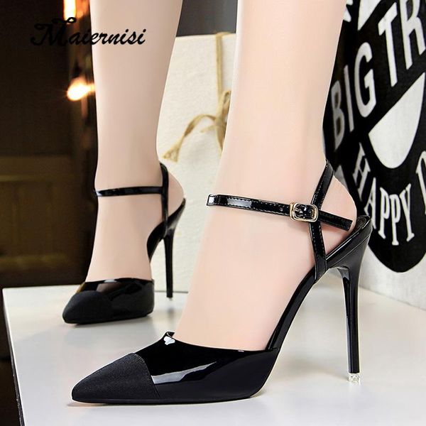 women pumps 11cm thin heel shoes summer sandals high-heeled pointed toe buckle party stilettos silver, Black
women pumps 11cm thin heel shoes summer sandals high-heeled pointed toe buckle party stilettos silver, Black