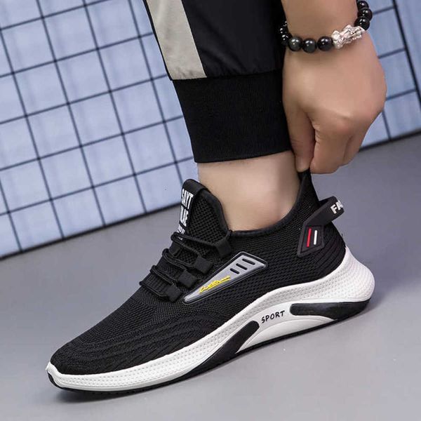Casual shoes Men's 2021 new breathable Korean men's fashion flying woven sports leisure A5LG, Black
Casual shoes Men's 2021 new breathable Korean men's fashion flying woven sports leisure A5LG, Black