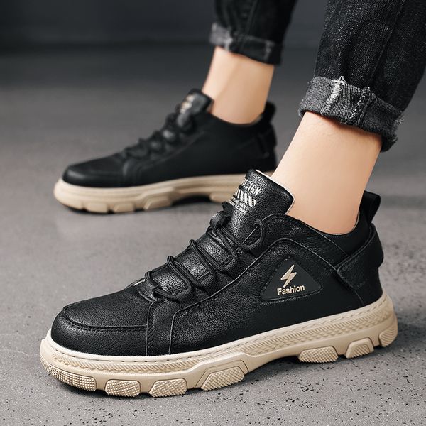 class ii martin autumn and winter high work clothes leather boots middle help british wind board men's shoes snow, Black
class ii martin autumn and winter high work clothes leather boots middle help british wind board men's shoes snow, Black