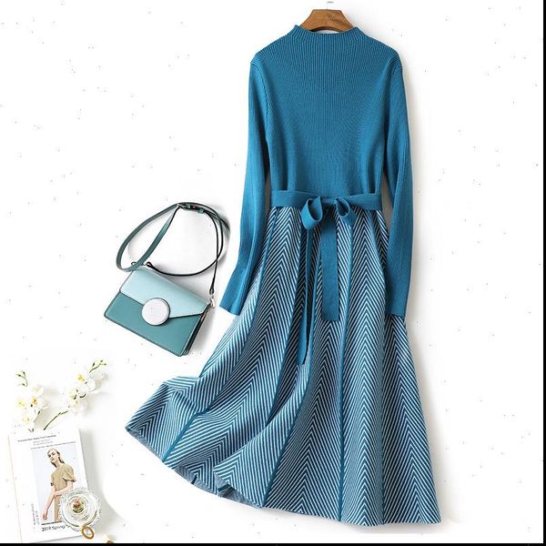 autumn knitted turtleneck drawstring sashes women dresses swing long sleeve stripes knee length a line slim, Black;gray
autumn knitted turtleneck drawstring sashes women dresses swing long sleeve stripes knee length a line slim, Black;gray