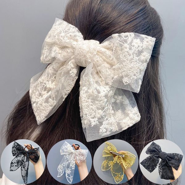 hairpins korean fashion barrette hair accessories multi-layer bow lace spring clip embroidery clip ponytail elegant hairclip, Silver
hairpins korean fashion barrette hair accessories multi-layer bow lace spring clip embroidery clip ponytail elegant hairclip, Silver