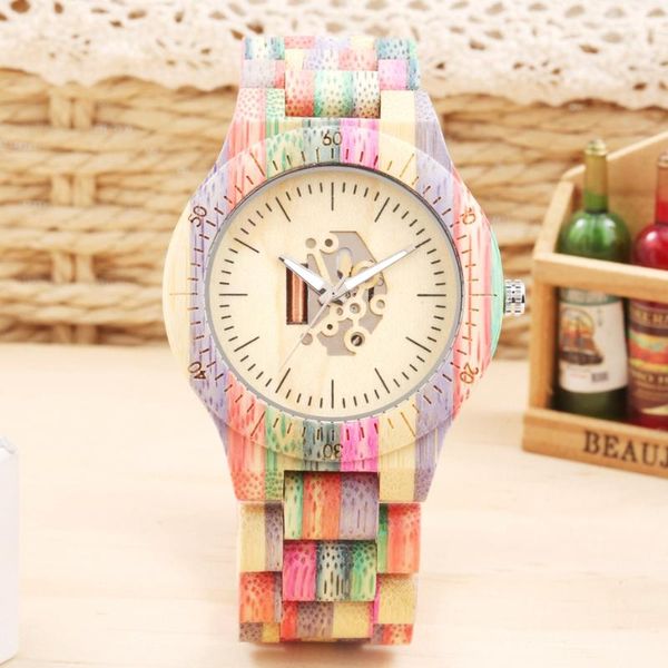 wristwatches colorful wooden watch for male unique skeleton movement dial watches men handmade full band quartz wristwatch, Slivery;brown
wristwatches colorful wooden watch for male unique skeleton movement dial watches men handmade full band quartz wristwatch, Slivery;brown