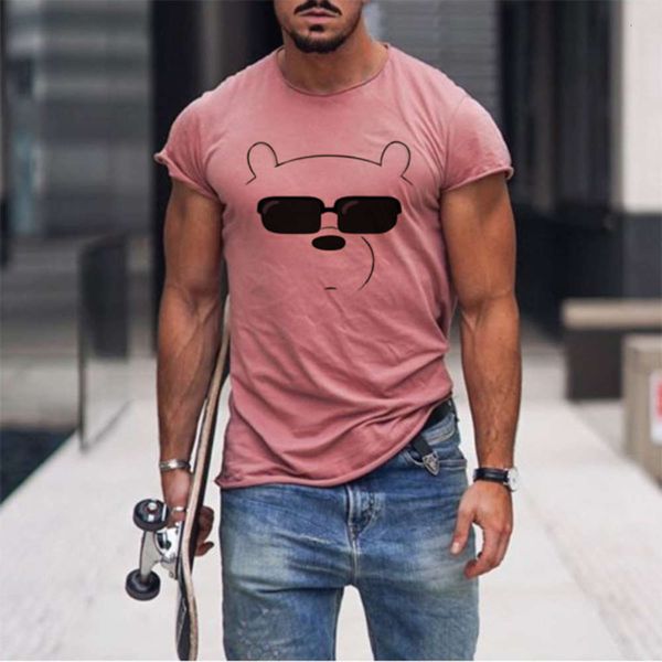 men's t-shirts summer eyewear bear solid print short sleeve t-shirt top, White;black
men's t-shirts summer eyewear bear solid print short sleeve t-shirt top, White;black