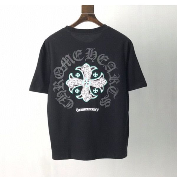2021 fashion brand new short sleeve t-shirt ch summer men's and women's sanskrit cross print round neck loose, White;black
2021 fashion brand new short sleeve t-shirt ch summer men's and women's sanskrit cross print round neck loose, White;black