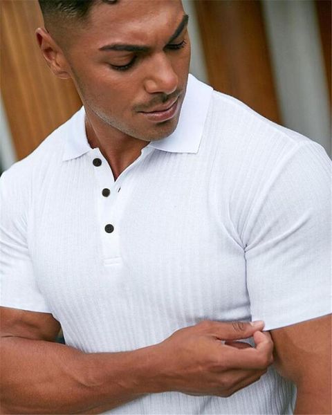 men's polos gym shirt men fashion turn neck short sleeve knitted sports slim fit fitness bodybuilding workout summer clothing, White;black
men's polos gym shirt men fashion turn neck short sleeve knitted sports slim fit fitness bodybuilding workout summer clothing, White;black