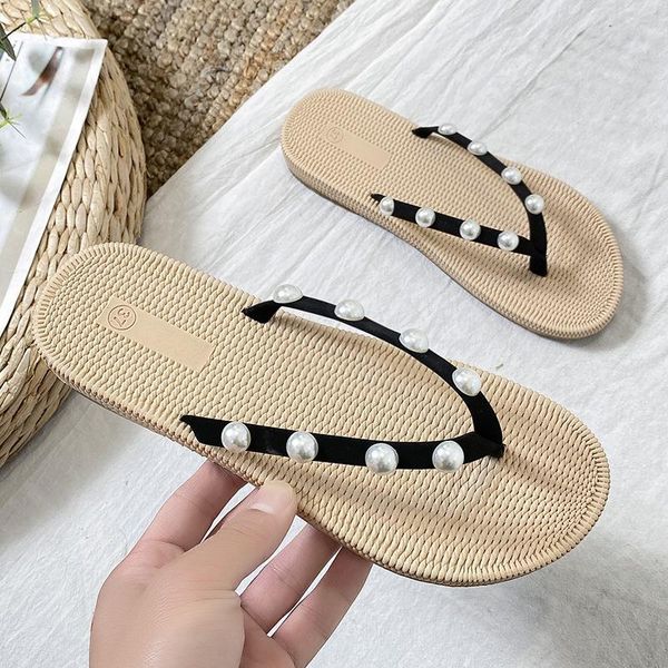 slippers beach shoes rubber flip flops woman's platform slides string bead low fashion sabot hawaiian summer soft flat 8vu0, Black
slippers beach shoes rubber flip flops woman's platform slides string bead low fashion sabot hawaiian summer soft flat 8vu0, Black