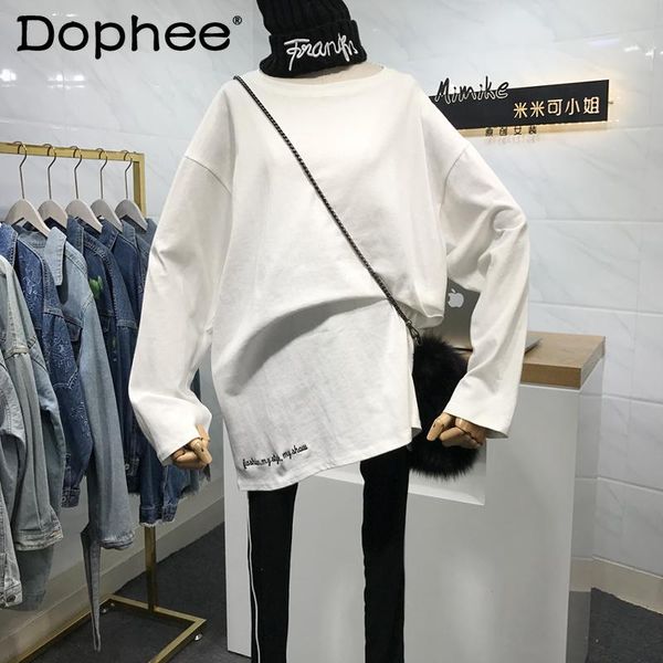 spring korean style embroidered tshirt solid color pullover t-shirt women's loose fashion bf student underwear top, White
spring korean style embroidered tshirt solid color pullover t-shirt women's loose fashion bf student underwear top, White