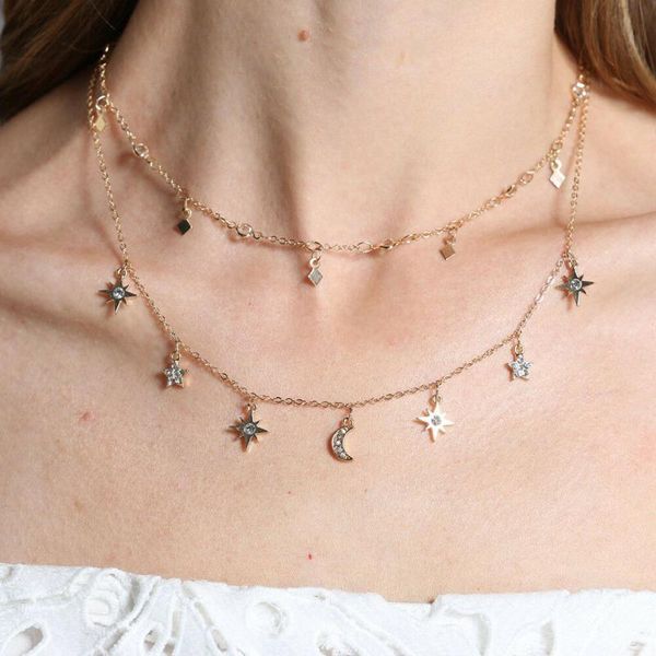 chains multilayer crystal moon necklaces & pendants for women vintage charm gold star choker necklace 2021 bohemian jewelry gift, Silver
chains multilayer crystal moon necklaces & pendants for women vintage charm gold star choker necklace 2021 bohemian jewelry gift, Silver