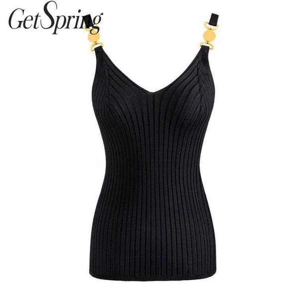 getspring women tank knitted camis v neck sleeveless halter metal buckle s knitting bottoming camisole 210601, White
getspring women tank knitted camis v neck sleeveless halter metal buckle s knitting bottoming camisole 210601, White