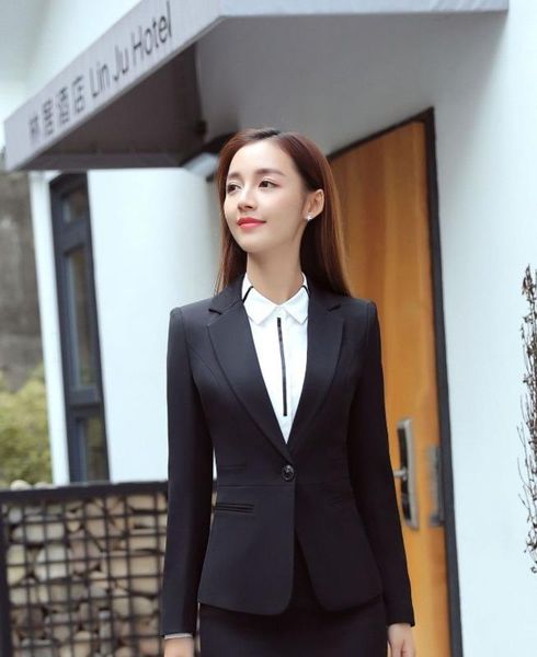 women's suits & blazers office lady solid slim business women autumn notched collar full sleeves with pocket blazer and jackets plus si, White;black
women's suits & blazers office lady solid slim business women autumn notched collar full sleeves with pocket blazer and jackets plus si, White;black